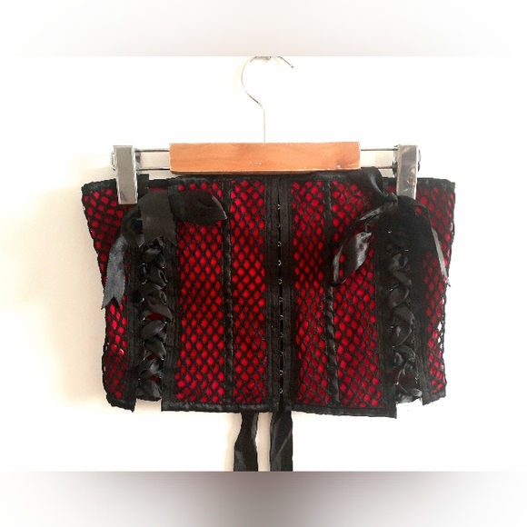 Gothic Lolita and Punk Tops - Gothic Lolita & Punk underbust corset/ cincher